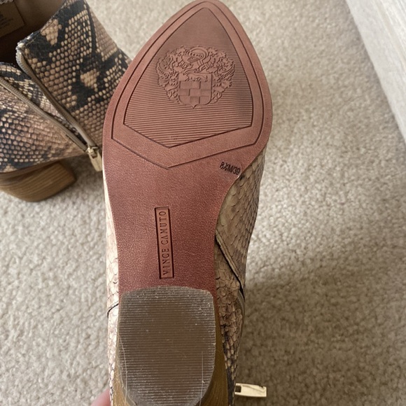 Vince Camuto Snakeskin Ankle Booties - Picture 5 of 6